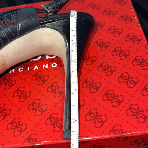 Guess Women's Black Sling Back with Peep Toe 4.5" Heels - Picture 5 of 9